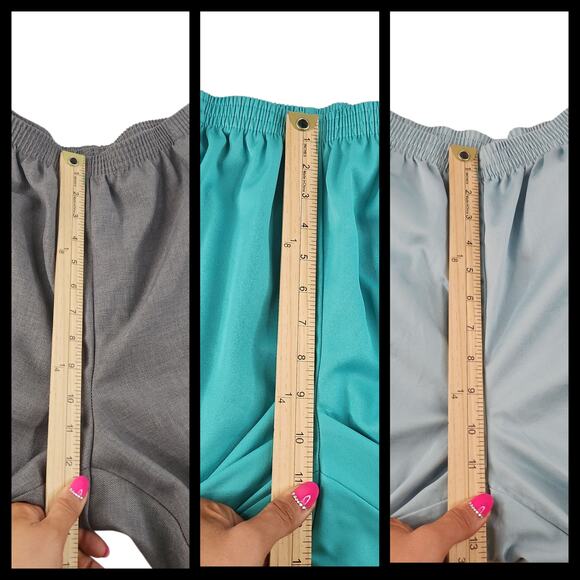 Alfred Dunner Pants Womens 12P Petite Lot of 3 Gray Turquoise Sky Blue Pull On - Picture 10 of 16